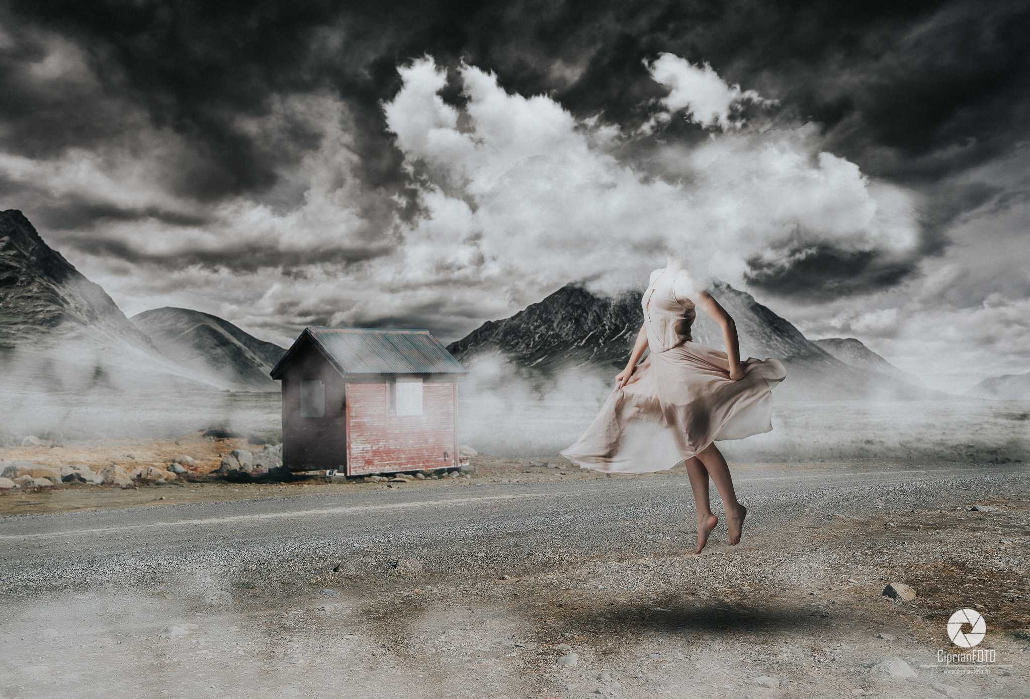 With The Head In Clouds, Photoshop Manipulation Tutorial, CiprianFOTO