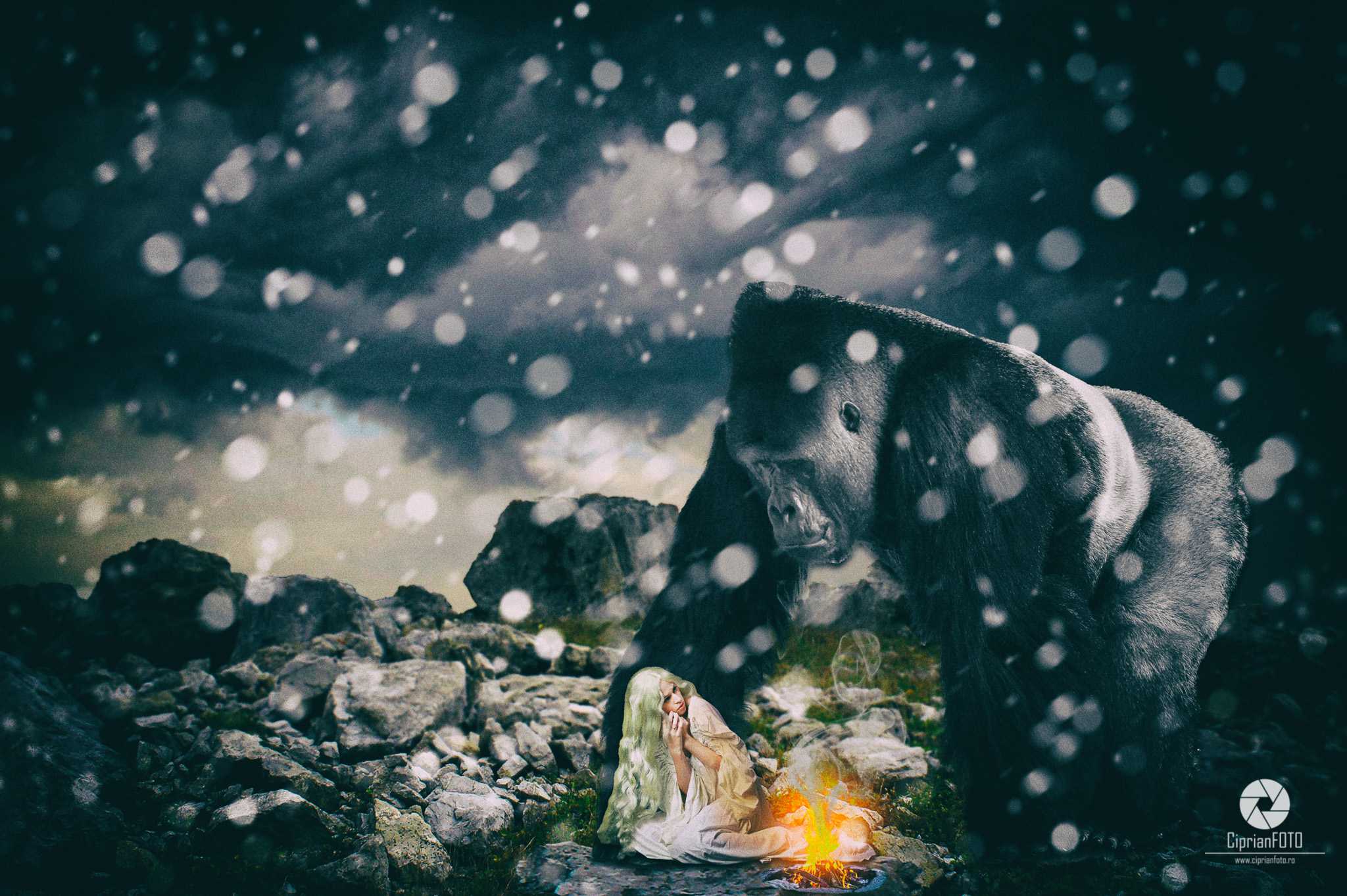 King Kong And Girl, Photoshop Manipulation Tutorial, CiprianFOTO
