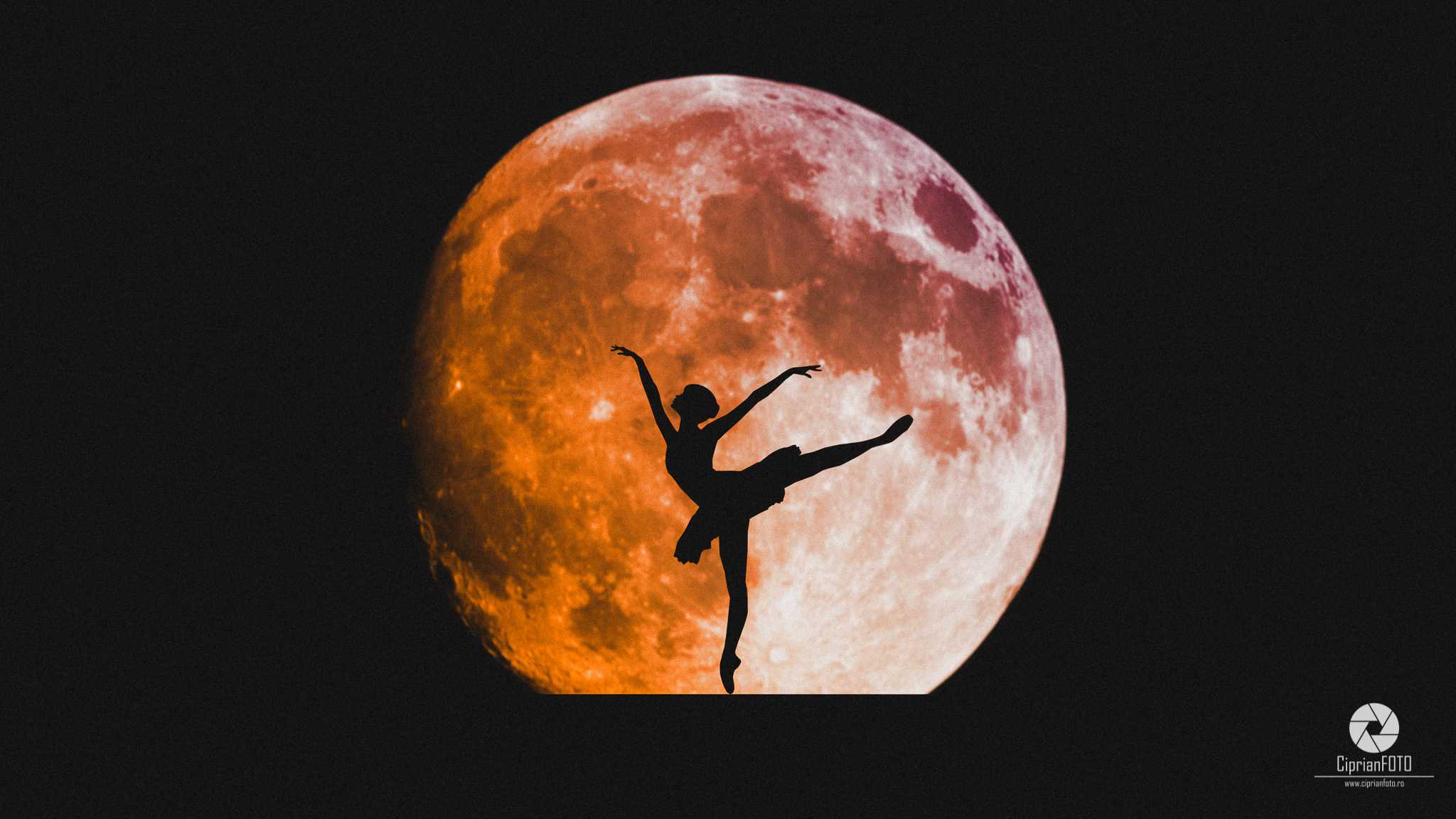 Super Blue Blood Moon And Ballerina, Photoshop Manipulation Tutorial, CiprianFOTO